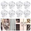 Kitchen Cabient Knobs,Furniture Drawer Handle,Self Adhesive Clear Crystal Drawer Knobs, 8pcs Classic Acrylic Knobs Transparent Acrylic Handles Cupboard Knobs Without Drill Handle for Kitchen Bathroom view 1