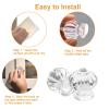 Kitchen Cabient Knobs,Furniture Drawer Handle,Self Adhesive Clear Crystal Drawer Knobs, 8pcs Classic Acrylic Knobs Transparent Acrylic Handles Cupboard Knobs Without Drill Handle for Kitchen Bathroom view 4