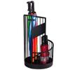 Wrought Iron Hollow Stratified Umbrella Stand Entrance Non-Slip Storage Holder for Home Hotel/Black/s view 1