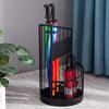 Wrought Iron Hollow Stratified Umbrella Stand Entrance Non-Slip Storage Holder for Home Hotel/Black/s view 3