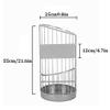 Wrought Iron Hollow Stratified Umbrella Stand Entrance Non-Slip Storage Holder for Home Hotel/Black/s view 4