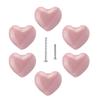 Kitchen Cabient Knobs,Furniture Drawer Handle,6pcs Heart Shape Knobs Ceramic Knob Pull Cute Sweet Handles for Kids Children's Drawer Cabinet Door Cupboard Bedroom Home DIY Lovely Heart with 2 Kinds Sc view 1