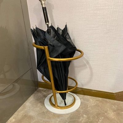 Umbrella Stand Marble Iron Art for Entrance Umbrellas in The Hotel Lobby Umbrella Walking Stick Storage Rack Support Stand Floor/B