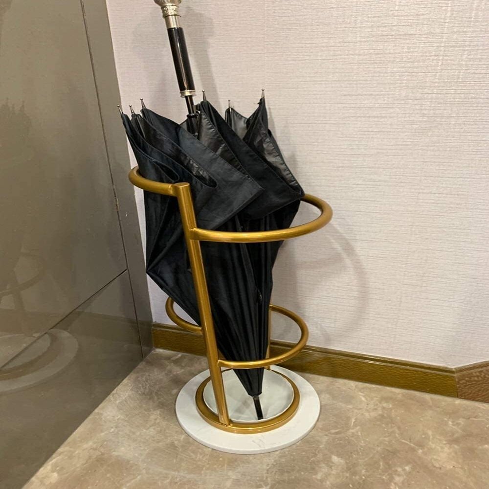 Umbrella Stand Marble Iron Art for Entrance Umbrellas in The Hotel Lobby Umbrella Walking Stick Storage Rack Support Stand Floor/B