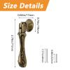 Kitchen Cabient Knobs,Furniture Drawer Handle,Vintage Pendant Pulls, 4pcs Carved Teardrop-Shaped Zinc Alloy Knobs Green Bronze Single Hole Handle for Cabinets Wardrobe Cupboard Closets Drawer Door Fur view 2