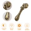Kitchen Cabient Knobs,Furniture Drawer Handle,Vintage Pendant Pulls, 4pcs Carved Teardrop-Shaped Zinc Alloy Knobs Green Bronze Single Hole Handle for Cabinets Wardrobe Cupboard Closets Drawer Door Fur view 3