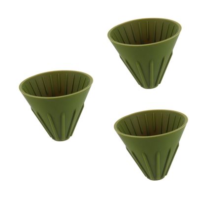 Housoutil 3pcs Manual Reusable Filter Fine Mesh Sieve Silica Gel Cold Brew Coffee Strainer Kitchen Accessory