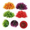 ABOOFAN 4pcs Artificial Grass Balls Realistic Faux Eucalyptus Wall Decor for Indoor and Outdoor Hanging Ornaments for Home and Party Decoration Green Purple Red view 2
