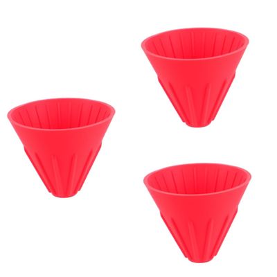 Housoutil 3pcs Practical Filter High Temp Resistant Type Coffee Filter Reusable Easy to Clean