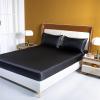 Altsuceser Children Mattress Pad Full Size Fitted Bed Sheet Extra Soft Wrinkle Breathable Solid Color Mattress Protector Single Fitted Sheet Cover Black XL view 4