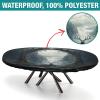 Barsada Deer Print Oval Tablecloths Waterproof & Stain Resistant Elastic Table Cloth Oval Tablecloth Cover Table for Kitchen and Dining Room Fits for 52 x 70 Oval Table, GQ-TYZB-2403LIW1166-K207xG152 view 2