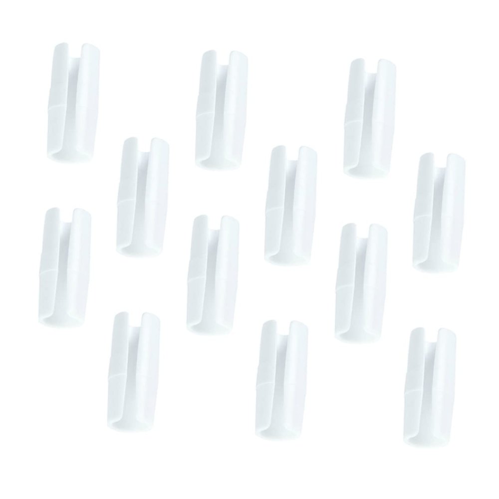 DECHOUS 12 Pack Bed Sheet Clips Anti-Slip Sheet Fasteners for Bed Short Hard Plastic Non-Bendable Fit Raised Edges Random Color