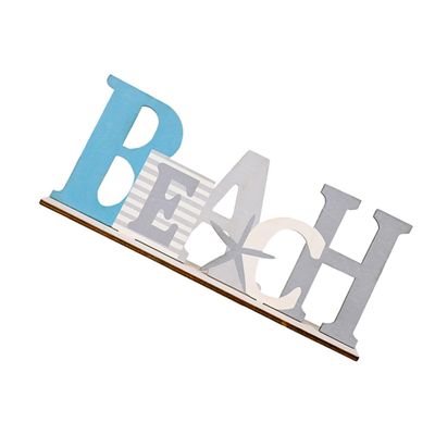 ABOOFAN 1pc Mediterranean Style Wooden Letter Decoration Unique Ocean Themed Desktop Ornament for Lightweight and Adornment for Living Room and Study