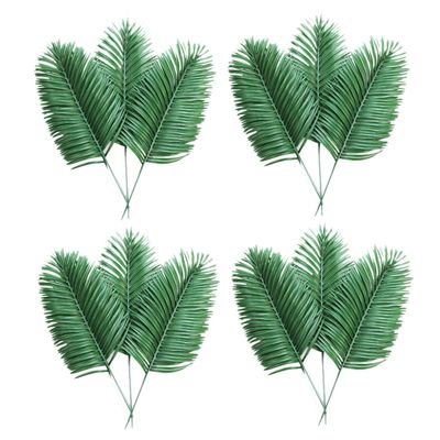 AOKWAWALIY 12pcs Imitation Plants Outdoors Fake Plant Palm Leaf Table Runner Palm Leaves Lanterns Light Palm Tree Lamp Money Plant Artificial Palm Leaf Decor Theme Tiki Lemon Green Plastic