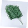 AOKWAWALIY 12pcs Imitation Plants Outdoors Fake Plant Palm Leaf Table Runner Palm Leaves Lanterns Light Palm Tree Lamp Money Plant Artificial Palm Leaf Decor Theme Tiki Lemon Green Plastic view 2