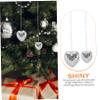 Ciieeo 4pcs Heart-Shaped Disco Mirror for Party Decoration Shiny Hanging Ornaments for Weddings Festivals and Photo Backdrops Hooks view 2