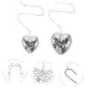 Ciieeo 4pcs Heart-Shaped Disco Mirror for Party Decoration Shiny Hanging Ornaments for Weddings Festivals and Photo Backdrops Hooks view 3