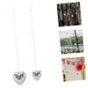 Ciieeo 4pcs Heart-Shaped Disco Mirror for Party Decoration Shiny Hanging Ornaments for Weddings Festivals and Photo Backdrops Hooks view 4