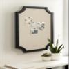 Hogan Framed Scalloped Decorative Wall Pinboard; Black; 24 x 36; Rustic Modern Farmhouse Bulletin Board for Wall Organization and Decorative Displays view 3
