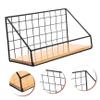ABOOFAN Wall-Mounted Storage Rack Iron Bookshelf No Drill Decorative Shelf Easy Install view 4