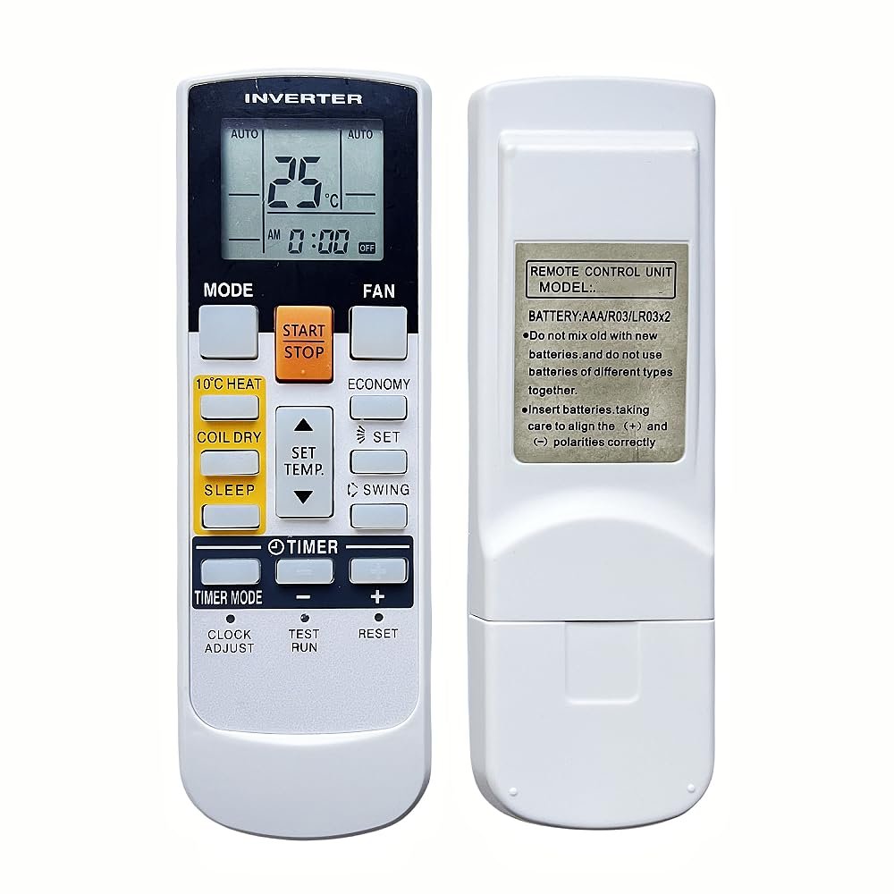 Replacement Remote Control for Fujitsu ASU24RLF ASU24RLXS ASU30RLX AUU12RLF AUU18RLF AR-RAH2U ASU18RLXS ASU18RLF Air Conditioner