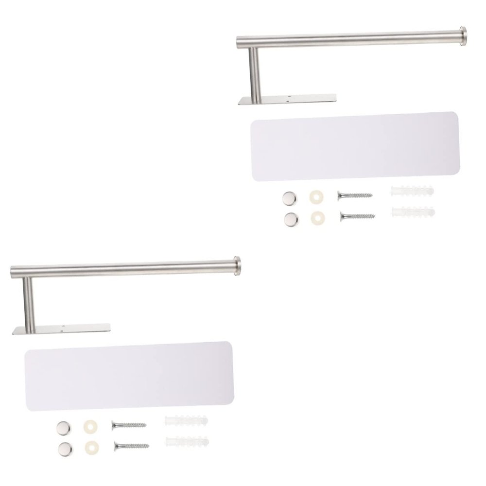 IMIKEYA 2sets Wall-Mounted Kitchen Hanging Rack Paper Holder and Towel Storage Easy to Install Stylish Home Organizer for Bathroom and Kitchen Essentials