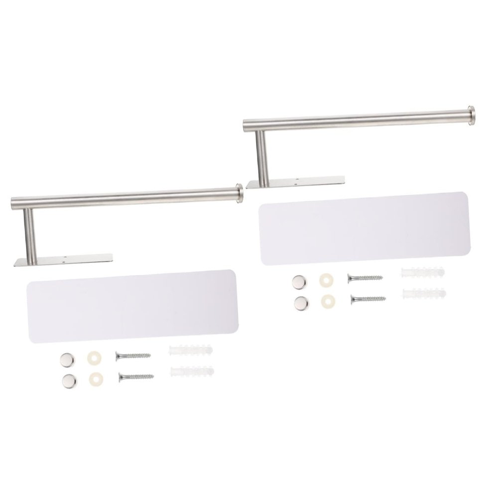 ABOOFAN 2sets Wall-Mounted Toilet Paper Shelf and Multi-Function Holder No Drilling Required Space-Saving Design for Bathroom Kitchen and Living Room Storage