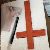 Aosekaa Wooden Resin Wall Cross, Bungee Jumping Jesus Figurine, Creative Crucifix Wall Decor for Home, Gift, 18cm Red-Brown view 2
