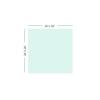 26" Inch Square Glass Table Top - Tempered - 3/8" Thick - Double Bevel Edge - Eased Corners view 2