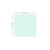 16" Inch Square Glass Table Top - Tempered - 1/2" Thick - Double Bevel Edge - Eased Corners view 2