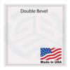 Glass Beveling Service 44" Inch Square Glass Table Top - Tempered - 3/8" Thick - Double Bevel Edge - Eased Corners, America Glass view 3