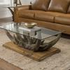 Glass Beveling Service 44" Inch Square Glass Table Top - Tempered - 3/8" Thick - Double Bevel Edge - Eased Corners, America Glass view 4