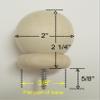 1 pc - 2" Round Wood Ball Finials with 3/16" Wood Screw for use on 1 3/8" Window Curtain Rod Ends - Birch Cap Newel Post Railing. See Description for Details & Measurements. Not for 2" rods view 2