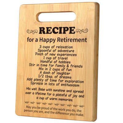 Best Retirement Gifts for Woman Men 2025, Coworker Leaving Gifts Going Away Gifts Farewell Gifts Goodbye Gifts for Coworker Friends Retired Teacher Leader Nurses, Happy Retirements Cutting Board