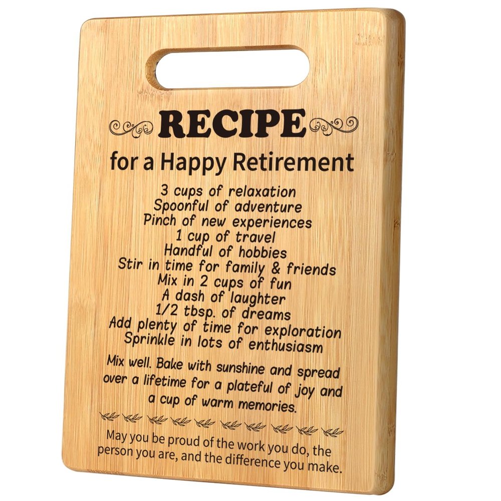 Best Retirement Gifts for Woman Men 2025, Coworker Leaving Gifts Going Away Gifts Farewell Gifts Goodbye Gifts for Coworker Friends Retired Teacher Leader Nurses, Happy Retirements Cutting Board