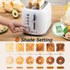 Aigostar Retro 2 Slice Toaster - Stainless Steel, Extra Wide Slots, Bagel Function, Cancel & Defrost, 6 Shade Settings, Removable Crumb Tray, White view 3