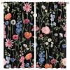 BenYaSong Floral Plant Watercolor Blackout Curtain - Flower Colorful Boho for Home Kitchen Livingroom Coffee Room Window Curtain Drapes 2 Panels 52x96in view 1