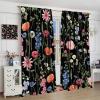 BenYaSong Floral Plant Watercolor Blackout Curtain - Flower Colorful Boho for Home Kitchen Livingroom Coffee Room Window Curtain Drapes 2 Panels 52x96in view 4