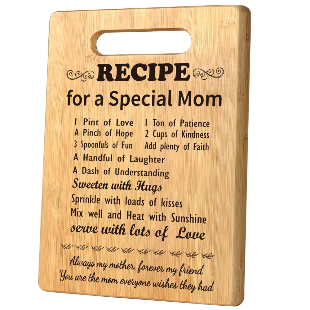 Birthday Gifts for Mom from Daughter Son, First Time Mom Gifts, Best Gifts for Step Mom, Bonus Mom, Stepmother, Mama, Unique Mom Gifts for Mom Christmas, New Mother Cutting Board Gift