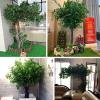 Artificial Green Banyan Tree Simulation Plants Silk Fake Ficus Tree with Real Wood Trunk for Office Home Farmhouse for Indoor Outdoor Decor (Size : 1mx0.9m) view 4