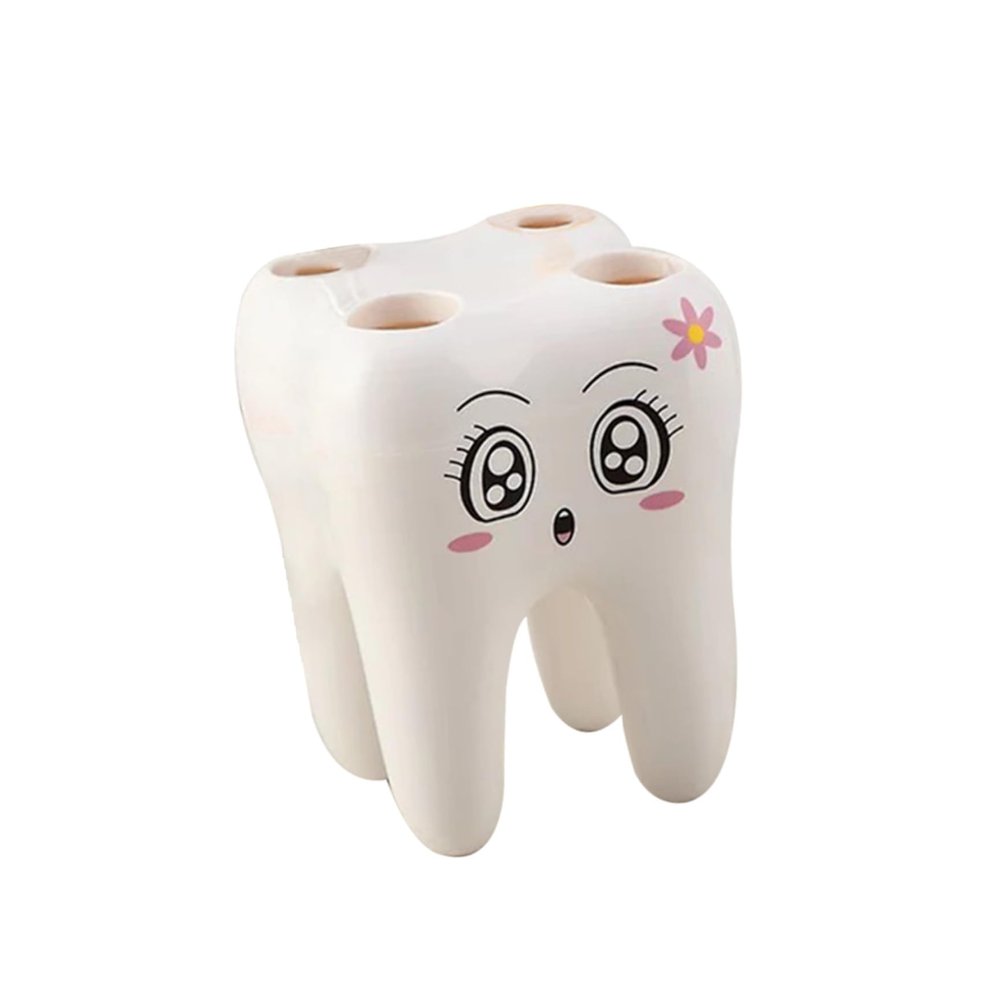 Ciieeo Toothbrush Holder Bathroom Organizer Shelf Beige Plastic About 82