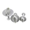 3 Pc/Set 3D Christmas Holly Leaf Leaves Cookie Plunger Cutter Fondant Sugarcraft Mold Cake Decoration Mould Baking Tools view 1