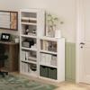 Furinno Rail 5-Tier Open Shelf Bookcase with Classic Style Edges, White view 2