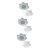 Amosfun 6pcs Silicone Soap Rack Creative Draining Soap Storage Tray for Kitchen Bathroom Non-Slip Holder Drainage Design Easy to Clean Grey White view 1