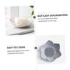 Amosfun 6pcs Silicone Soap Rack Creative Draining Soap Storage Tray for Kitchen Bathroom Non-Slip Holder Drainage Design Easy to Clean Grey White view 2