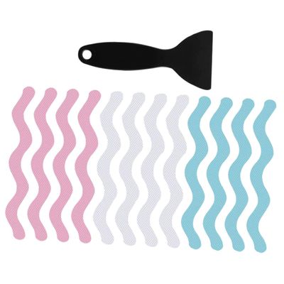 Amosfun Skid Tape for Ladder Non-Slip Bathtub Stickers Rubber Bathroom Skid Strips for Wet Areas