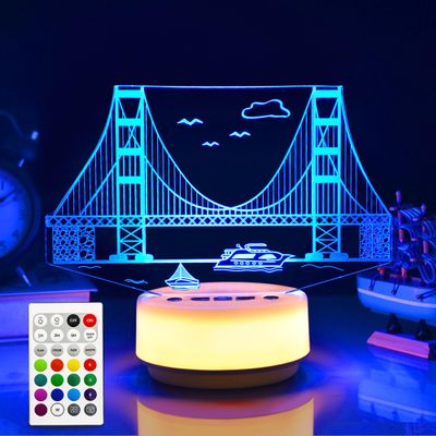 Strait Bridge Night Light for Kids, Bridge Lamp14 Color Warm White Base LED Dcor Light Entity Key&Remote Control Mood Light, Gifts for Kids/Girls/Boys