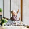 VELIMAX 1/2-Inch Reeded Glass Window Film, Frosted Reeds Window Film, Window Privacy Film, 3D Window Decals Non Adhesive for Bathroom Living Room Office, 35.4x118 inches view 2