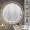 VELIMAX 1/2-Inch Reeded Glass Window Film, Frosted Reeds Window Film, Window Privacy Film, 3D Window Decals Non Adhesive for Bathroom Living Room Office, 35.4x118 inches view 4
