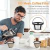 TQEONKL Reusable Coffee Filter Baskets 4-Pack, Compatible with Mr. Coffee, Black & Decker, Cuisinart & More, White, Small view 2